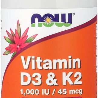 فيتامين D3 و K2 من NOW، 1000 وحدة دولية / 45 ميكروجرام، 120 كبسولة